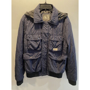 Armani Exchange men jacket size medium Navy hooded